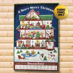 Beary Merry Christmas Advent Calendar Fabric Panel